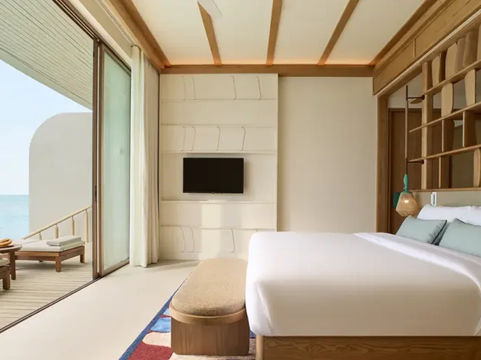 غرفة نوم فيلا الماء في Centara Grand Lagoon