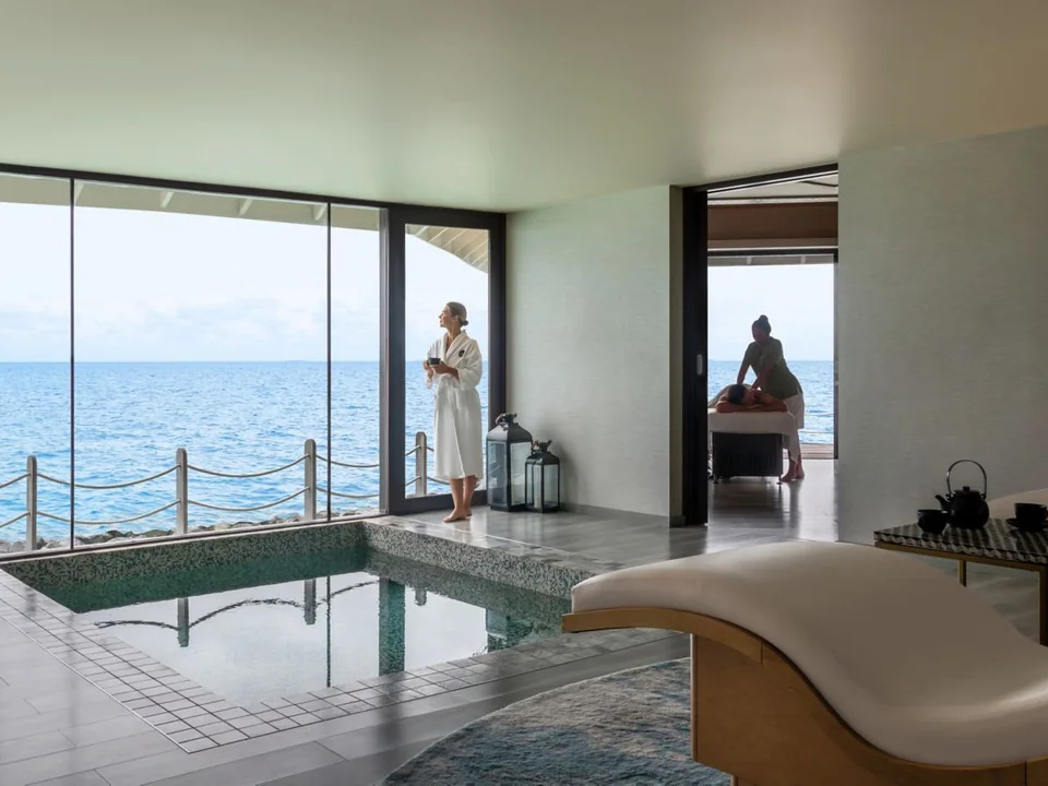 جناح علاجات السبا بإطلالة بحرية في JW Marriott Maldives