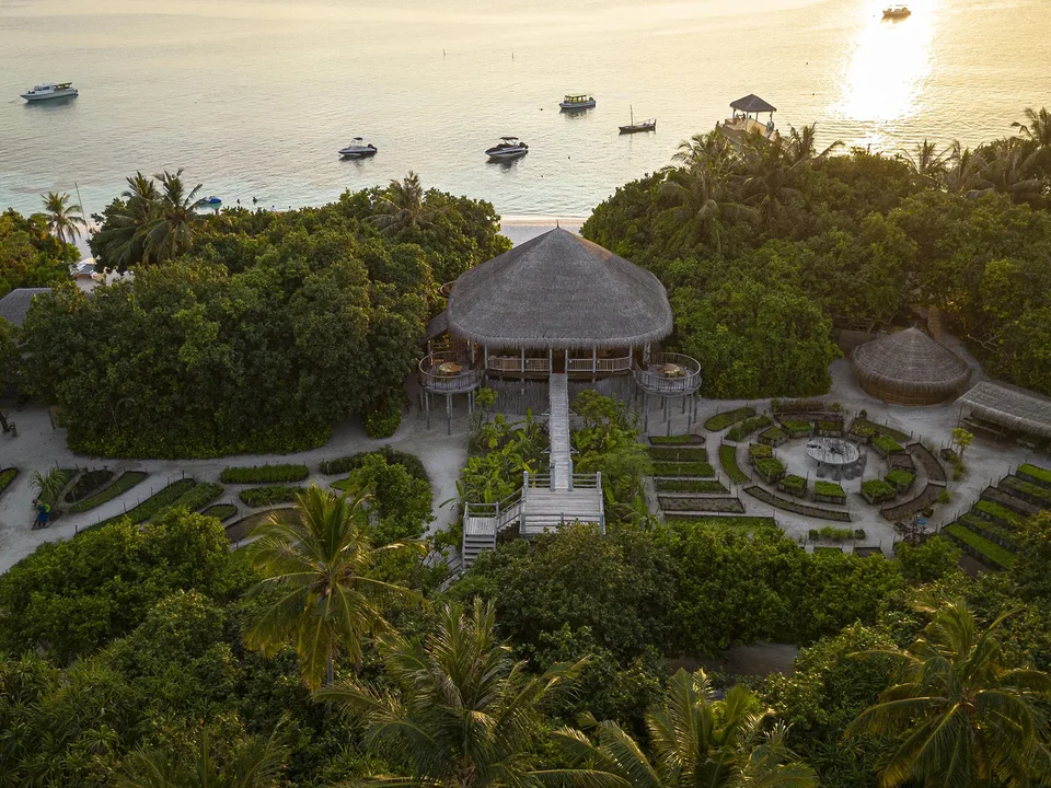 الحديقة العضوية في Six Senses Laamu